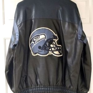 Seattle Seahawks Leather Jacket size Large
